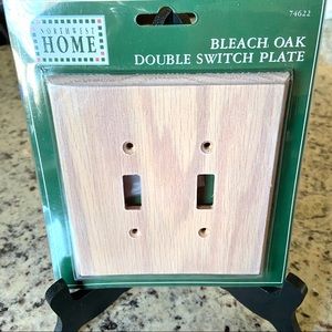 Double Switch Plate-Bleach Oak NEW IN PKG🔥FINAL PRICE🔥